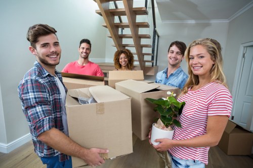 Careful handling of boxes and furniture during a move