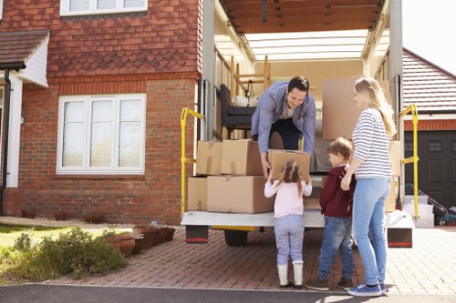 Careful loading of household items during a Barking home move