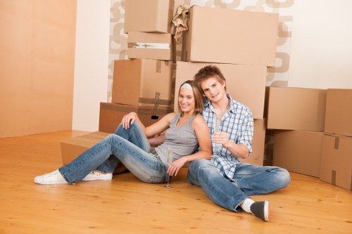 Packing office equipment and documents for relocation in Barking