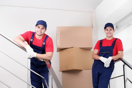 Furniture and boxes being moved by a van service in Barking