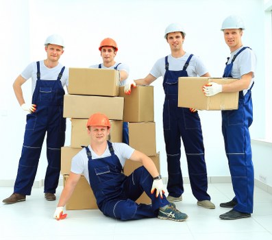 Prepared moving boxes and household items for a Barking removal