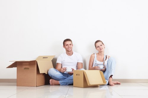 Professional movers handling a flat move in Barking