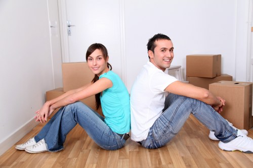 Careful removals transport through Barking area