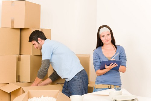 Careful loading of furniture for a local removal service in Barking